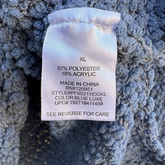 Pink Republic Womens Blue Chunky Knit Cowl Neck Lightweight Knit Sweater XL - Picture 6 of 10